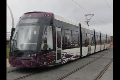 Blackpool Flexity 2 tram.